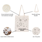 earthsave Canvas Tote Bag for Women | Printed Multipurpose Cotton Bags | Cute Hand Bag for Girls (I Need Some Space, I Need Some Space)